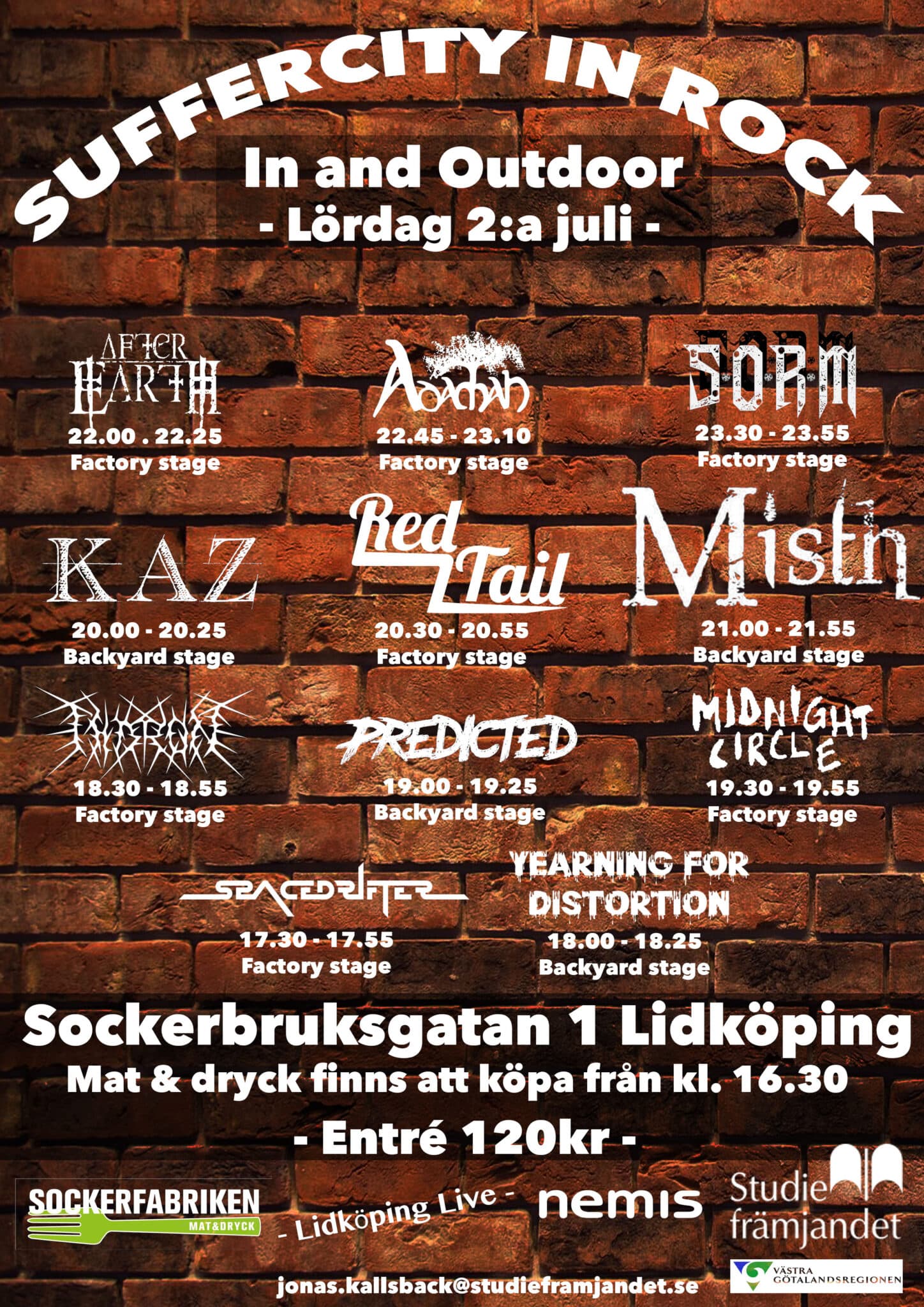 SufferCity In Rock i Lidköping arrangeras på lördag 1