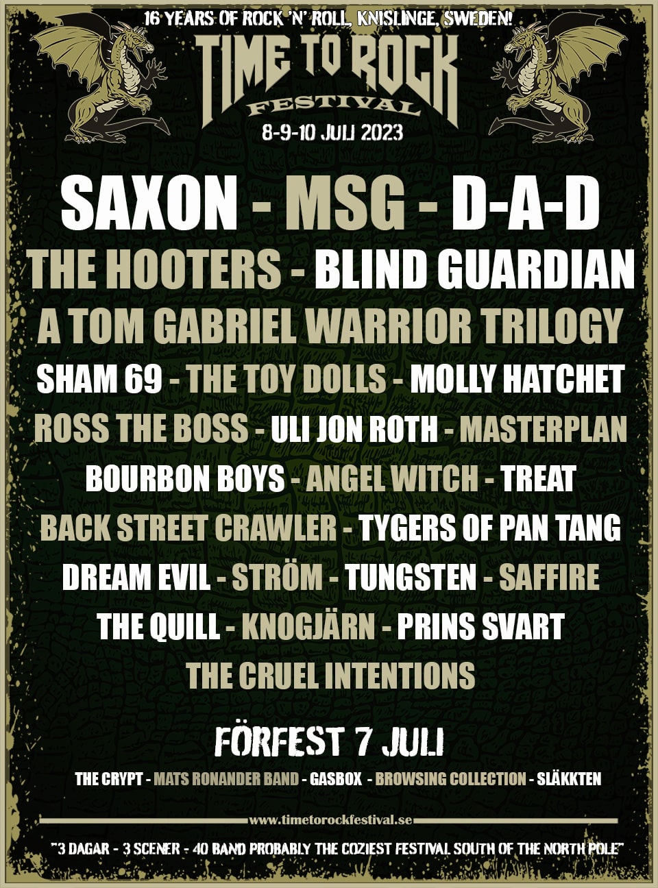 Blind Guardian klara för Time To Rock Festival 1
